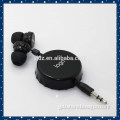 Novelties wholesale china design earphone with double-way telescopic cable